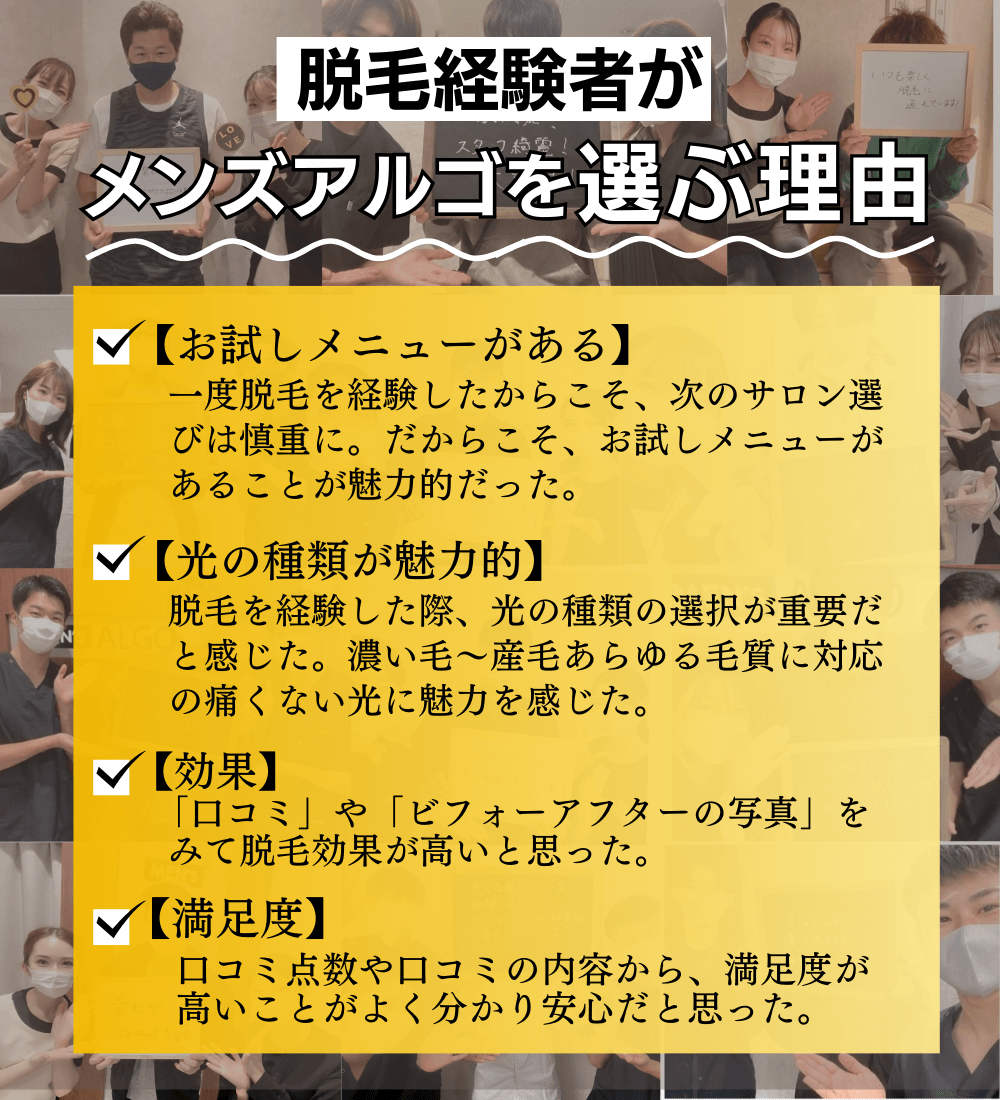 全身脱毛が初回お試し9980円、ひげ脱毛は初回お試し3980円
